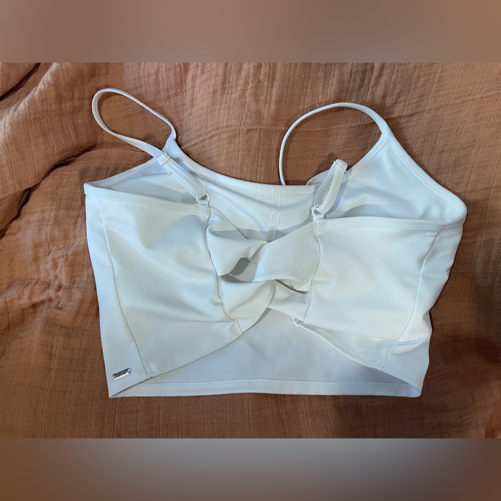 White PINK Active Crop Bra Top Sports M - Picture 2 of 4